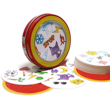 Load image into Gallery viewer, 80mm spot symbol cards game English version education toys with metal box for home family activities party enjoy it board game
