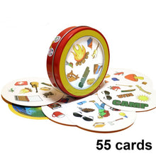 Load image into Gallery viewer, 80mm spot symbol cards game English version education toys with metal box for home family activities party enjoy it board game
