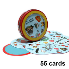 Load image into Gallery viewer, 80mm spot symbol cards game English version education toys with metal box for home family activities party enjoy it board game